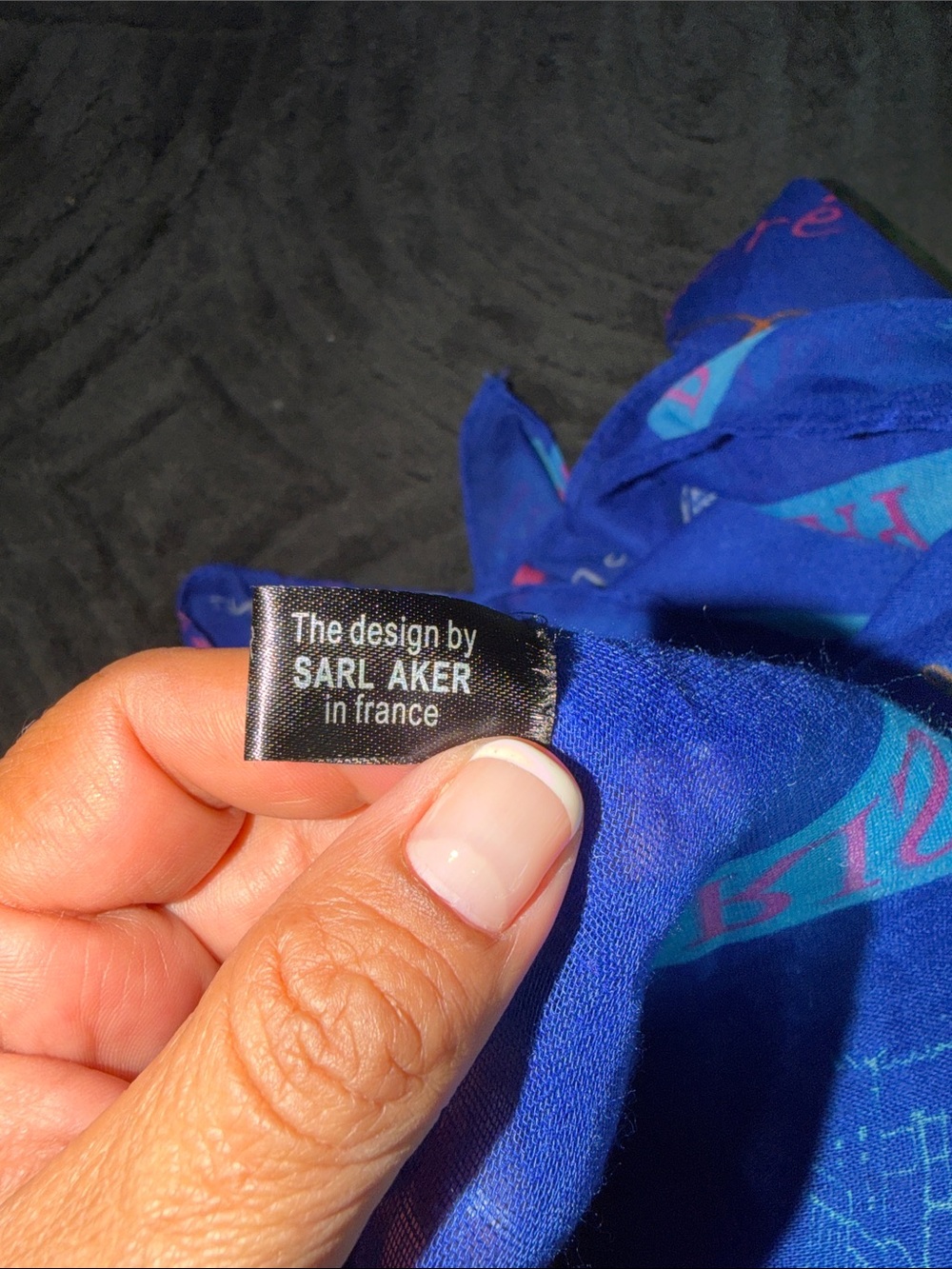 Blue Silk Scarf for Men - Vibrant Blue Accent